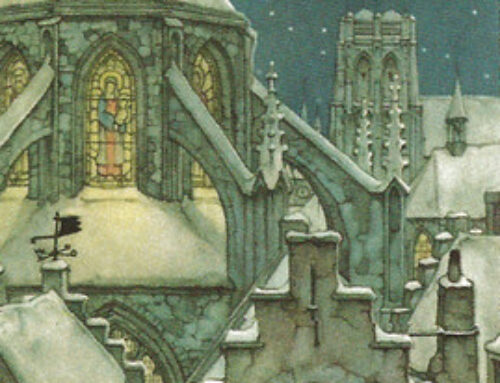 Nieuwjaarskaart Besneeuwde kerk